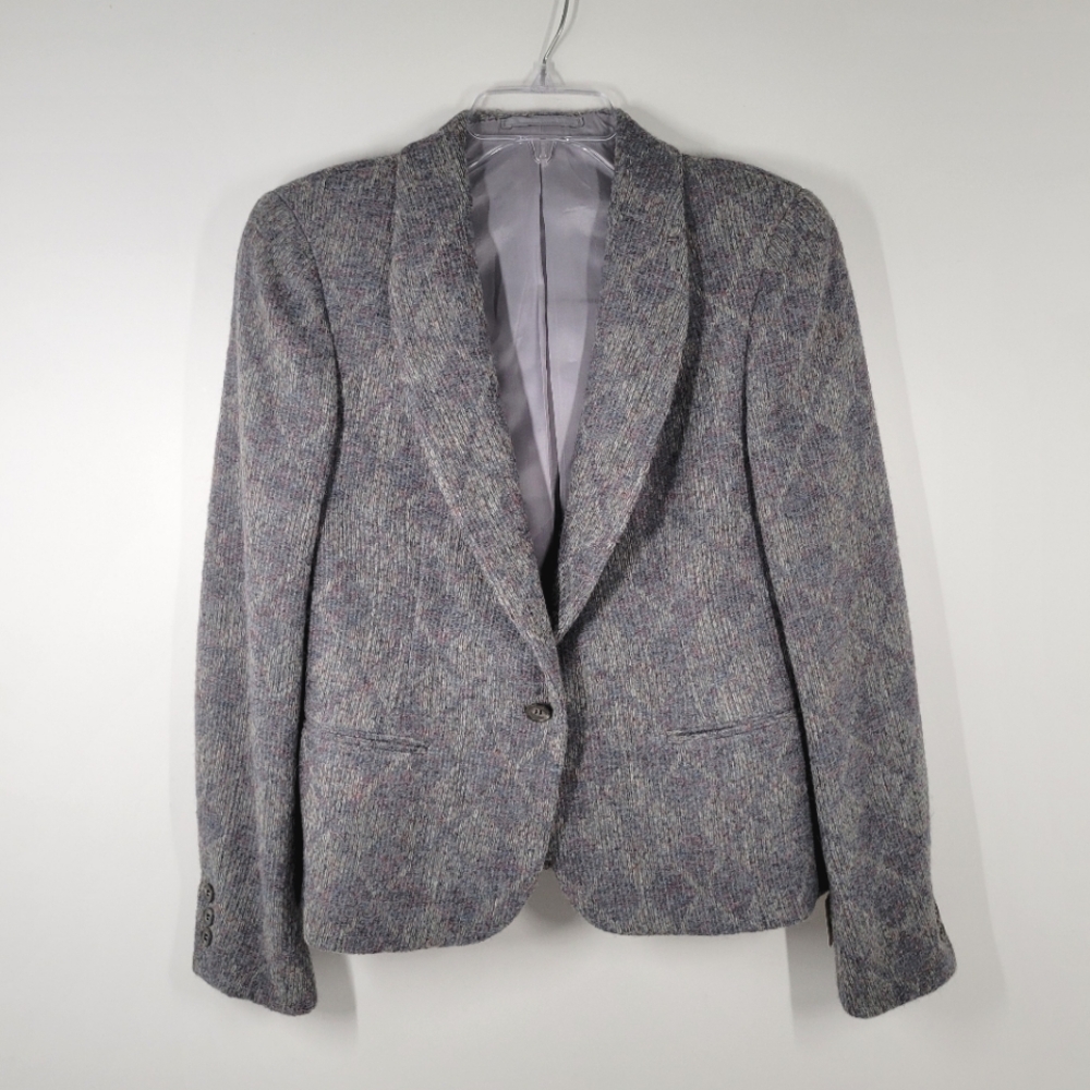 Vtg Abercrombie & Gray 100% Wool Copley Blazer Jacket Women Size 8 NWOT
